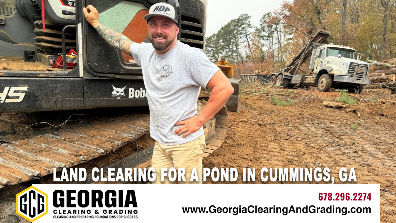 Land Clearing For A Pond